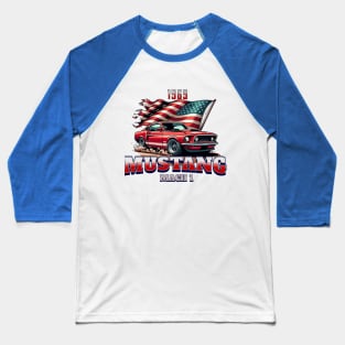 1969 Mustang Mach 1 Baseball T-Shirt